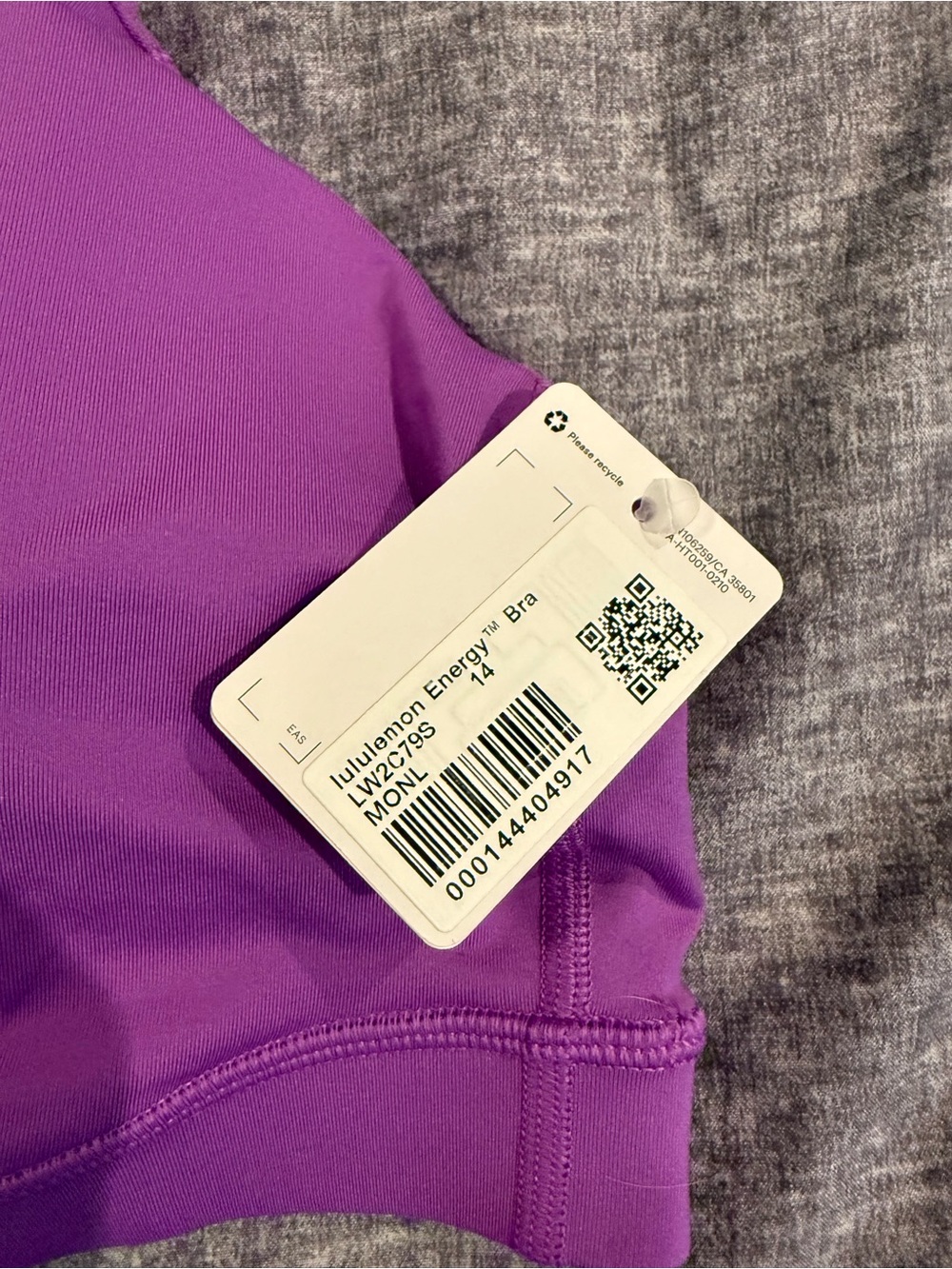 NWT Lululemon Energy Bra in Moonlit Magenta - Picture 4 of 4